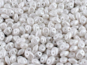 Matubo Superduo  02010-24001  Pearl Shine White Beads - 5 or 10 gm