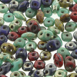 Matubo Superduo  Mix127  Raku Beads - 5 or 10 gm