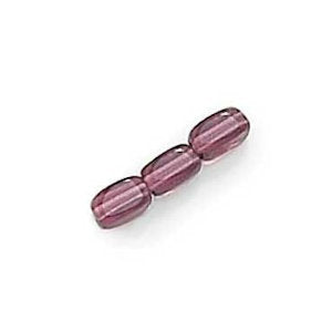 Czech 20320-20060 Dark Amethyst Glass Rice Beads, 6 x 4 mm - 50 Beads