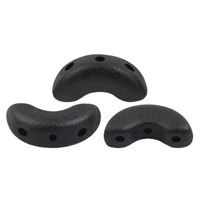 Arcos® par Puca® 03000/33003 Tmavě šedá Světle matná 5 x 10 mm 3-dírkový oblouk České skleněné korálky - 20 korálků