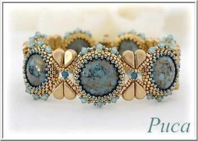 "Ellen"© Bracelet par Puca® Free Beading Pattern