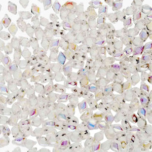 Matubo Mini Gemduo 6 x 4 mm 00030-28701  Crystal AB Beads - 5 gm