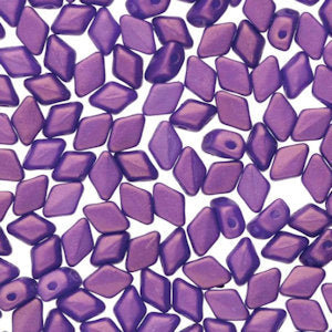 Matubo Mini Gemduo 6 x 4 mm 02010-24110  Gold Shine Medium Orchid Beads - 5 gm