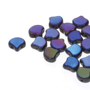 Matubo Ginko 7.5 mm  23980-22203  Jet Azuro Glass Beads - 30 Beads