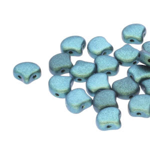 Matubo Ginko 7.5 mm 23980-94104  Polychrome Mint Chocolate Glass Beads - 30 Beads