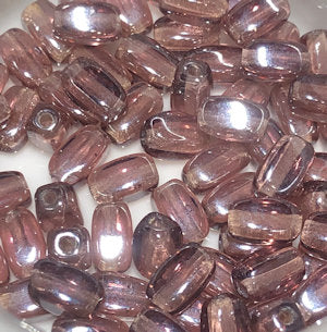 Czech 20320-20041  Amethyst Shimmer Glass Rice Beads, 6 x 4 mm - 50 Beads