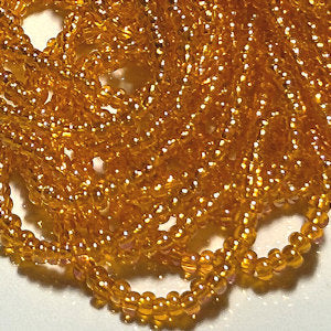 Preciosa Czech 81060  11/0  Transparent Light Orange Rainbow Seed Beads - 5 or 10 gm