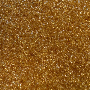 Preciosa Czech 10020  11/0  Transparent Light Topaz Seed Beads - 5 or 10 gm