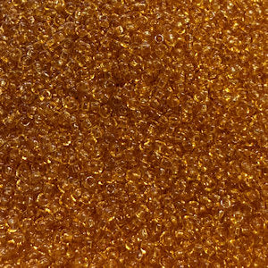 Preciosa Czech 10050  11/0  Transparent Medium Topaz Seed Beads - 5 or 10 gm