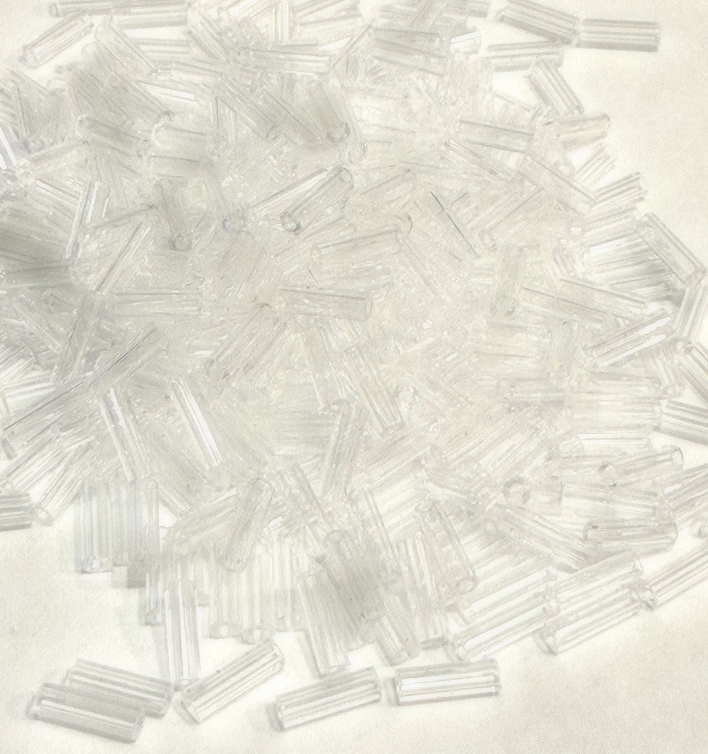 Dyna-Mites #3 - 6-7mm Transparent Clear 2012SB Glass Bugle Beads - 5 gm