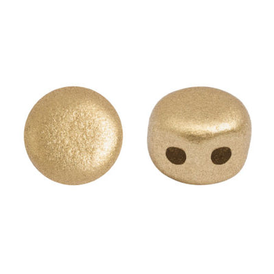 Kalos® par Puca® 00030-01710 Světle zlatá matná 4 x 3 mm 2-dírkový buben České skleněné korálky - 50 korálků