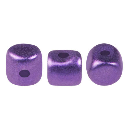 Minos® par Puca® 23980-94202  Metallic Matte Dark Lilac  2.8 x 3 mm Drum Czech Glass Beads - Approximately 50 Beads