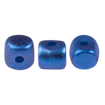 Minos® par Puca® 23980-94207  Metallic Matte Royal Blue  2.8 x 3 mm Drum Czech Glass Beads - Approximately 50 Beads