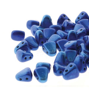 Matubo Nib-Bit  23980-24203  Metalust Crown Blue Czech Glass Beads - 40 Beads