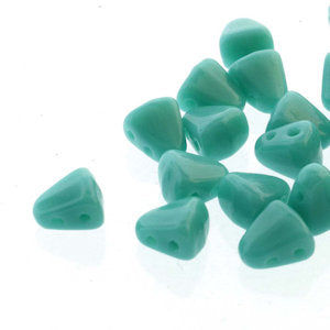 Matubo Nib-Bit  63130  Turquoise Green Czech Glass Beads - 40 Beads