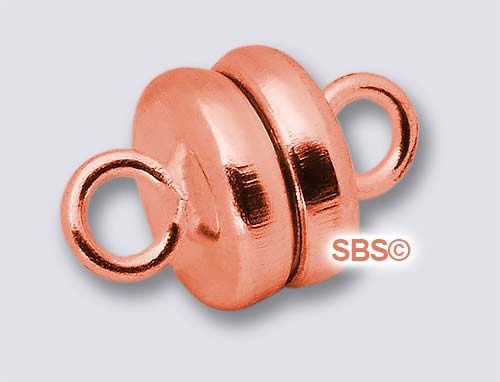 Copper Plate Closed Loop Magnetic Clasps, 6 mm - Pack of 1 or 3 MADE IN THE USA
