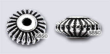 TierraCast Perles en métal avec couronne argentée antique de 6 mm – 1 perle fabriquée aux États-Unis