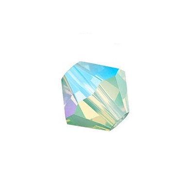 Swarovski 5301 Péridot AB Perles toupies en cristal à facettes, 4 mm - 50 perles