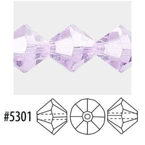Swarovski 5301  Violet Faceted Crystal Bicone Beads, 4 mm, 46 or 50 Beads