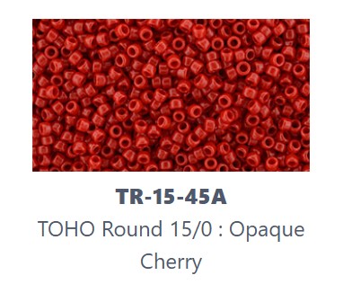 TOHO TR-15-45A  15/0  Opaque Cherry Seed Beads - 5 gm