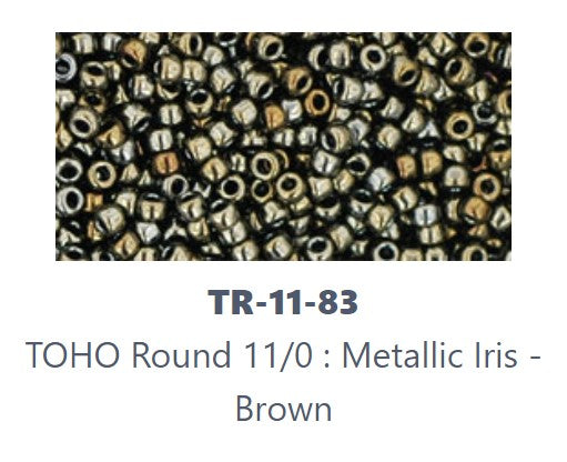 TOHO TR-11-83  11/0 Metallic Iris Brown Seed Beads - 5 or 10 gm