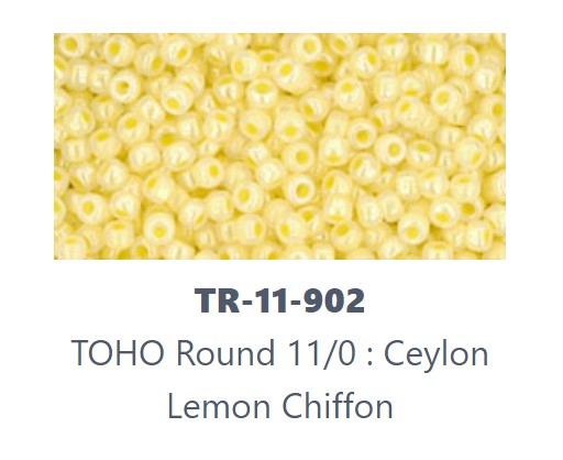 TOHO TR-11-902  11/0 Lemon Chiffon Ceylon Seed Beads - 5 or 10 gm