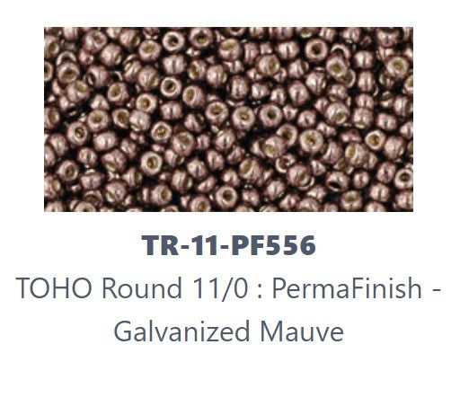 TOHO TR-11-PF556 PermaFinish Galvanized Mauve Seed Beads -  5 gm