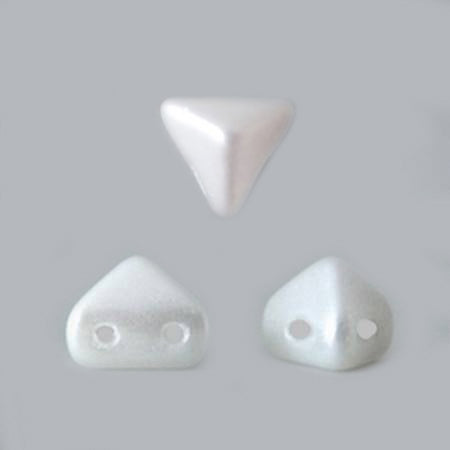 Super Kheops® Par Puca® 6 mm  02010-25001  Pastel White 2-Hole Czech Glass Beads  - 30 Beads