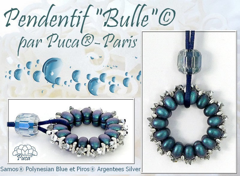 "Bulle"© Pendant par Puca® Free Beading Pattern