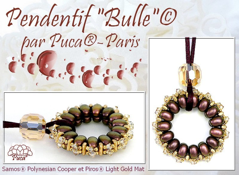 "Bulle"© Pendant par Puca® Free Beading Pattern