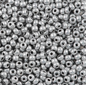 Preciosa 11/0 01700 Bright Silver Seed Beads - 5 gm