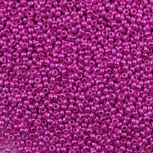 Preciosa Czech 18377  11/0  Metallic Dyed Pink Seed Beads - 5 or 10 gm