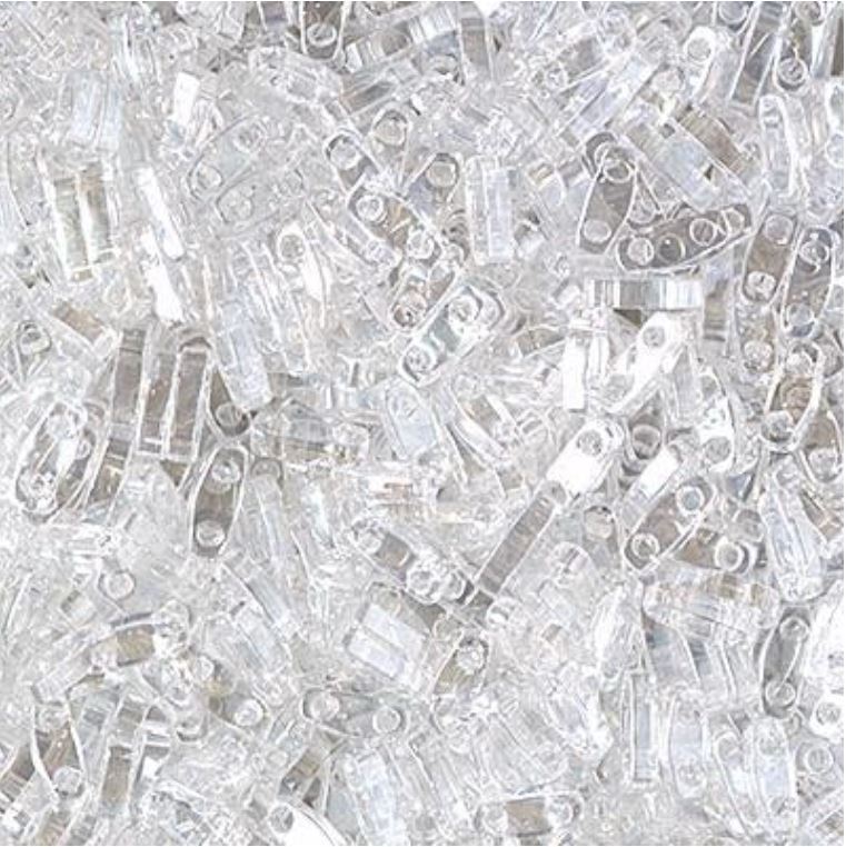 Miyuki Quarter Tila QTL-160  5 x 1.2 mm  Transparent Crystal Beads - 5 or 10 gm