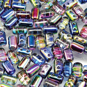 Matubo Rulla 3 x 5 mm 00030-95100  Magic Blue Pink Beads - 5 or 10 gm