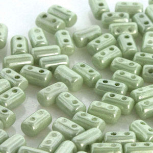 Matubo Rulla 3 x 5 mm 03000-14457  Chalk Green Luster Light Beads - 5 or 10 gm