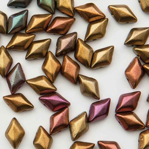 Matubo Gemduo 8 x 5 mm 00030-01620  Dark Gold Rainbow Bead - 5 or 10 gm