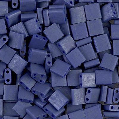 Miyuki Tila TL2075 5 mm 2-Hole Matte Cobalt Blue Beads - 5 or 10 gm