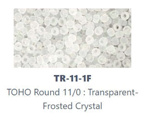 TOHO TR-11-1F 11/0 Perles de rocaille en cristal mat transparent, 5 g