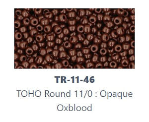 TOHO TR-11-46  11/0 Opaque Oxblood Seed Beads - 5 or 10 gm