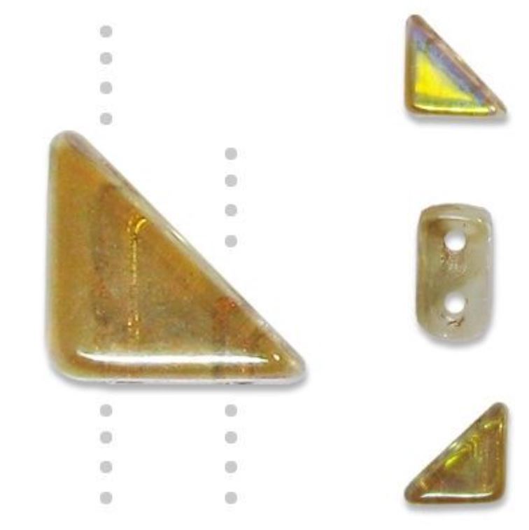 Tango tchèque 00030-98532 Perles de verre triangulaires Old Bourbon à 2 trous de 6 mm - 5 g