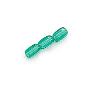 Czech 20320-50720  Teal Glass Rice Beads, 6 x 4 mm - 50 Beads