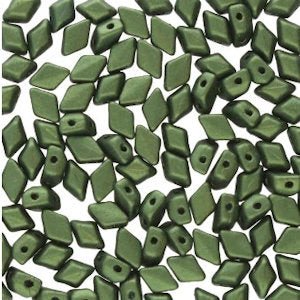 Matubo Mini Gemduo 6 x 4 mm 02010-24103 Perles olive foncées brillantes - 50 perles