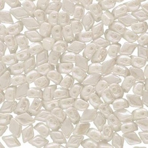 Matubo Mini Gemduo 6 x 4 mm 03000-14400 Perles brillantes blanches craie - 50 perles