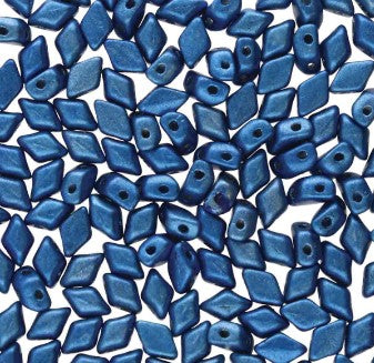 Matubo Mini Gemduo 6 x 4 mm 23980-24203 Perles bleues couronne Metalust - 50 perles