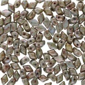 Matubo Mini Gemduo 6 x 4 mm 03000-65431 Perles de glaçage bleu craie (Lazure) - 20, 30, 40 ou 50 perles