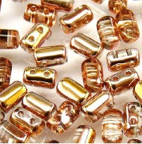 Matubo Rulla 3 x 5 mm 00030-27101 Crystal Gold Capri Beads, 5 gm