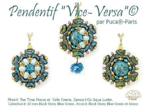Pendentif "Vice-Versa"© Pendant par Puca® Free Beading Pattern