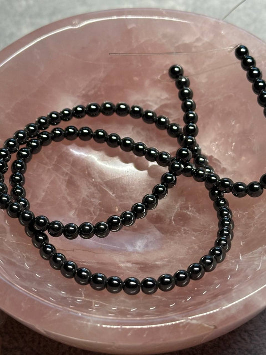 black hematite beads