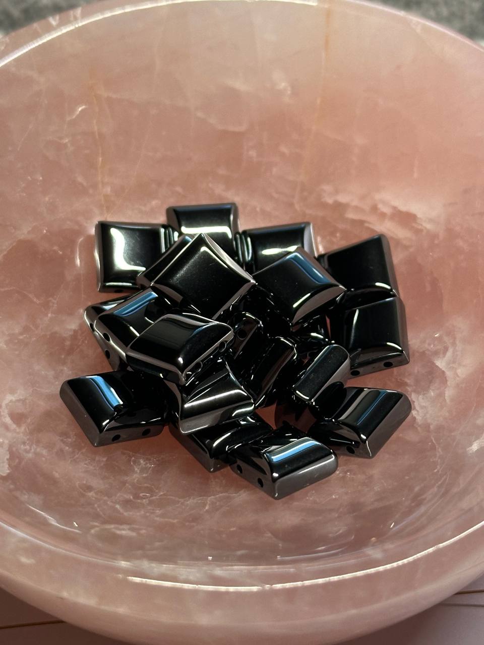 black square beads 