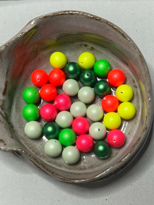 Swarovski 5810 8mm Crystal Pearl Neon Mix - 33 pcs